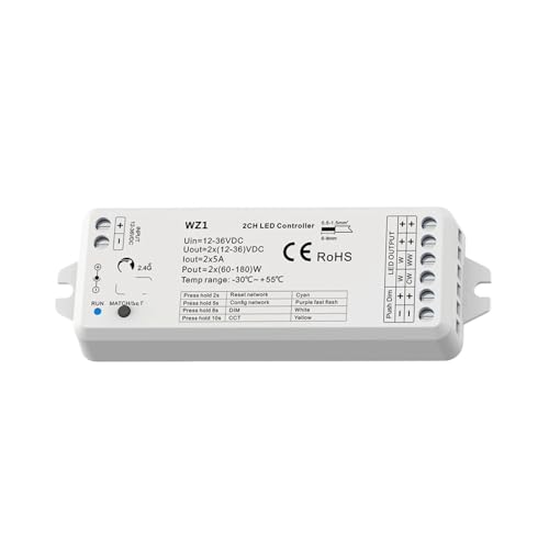 Controlador de tira de luz LED 12V 24V WZ1 atenuador RF para perfil de aluminio y luz indirecta