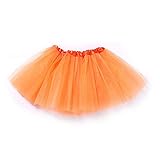 Tutus for Women 5 Layered Tutus Skirt Girl Teens Short Skirt Classic Halloween Party Favor Orange