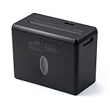 サンワダイレクト 卓上 シュレッダー 家庭用 電動 クロスカット 4枚同時裁断 8L 連続使用2分 ホッチキス カード対応 小型 コンパクト ブラック 400-PSD075BK