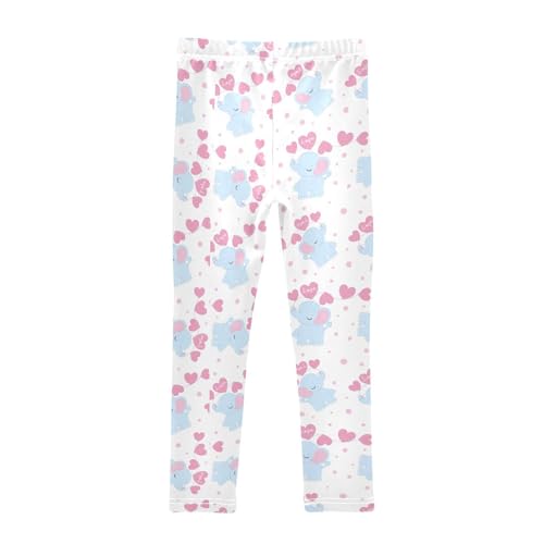 Girls Leggings Cute Baby Elephants and Love Toddler Girls Clothes Leggings for Girls Toddler Girls Leggings 3-4T2