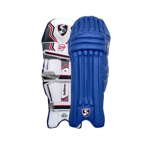 Buy SG Test Right Hand Cricket Batting Legguard | Premium PU Facing | High Density Foam & TPU Knee Protection | Padded Straps | Navy Blue Online at Low Prices in India - Amazon.in - Image 2