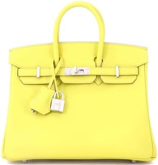 Pre-Loved Birkin Handbag Yellow Swift with Palladium Hardware 25,...