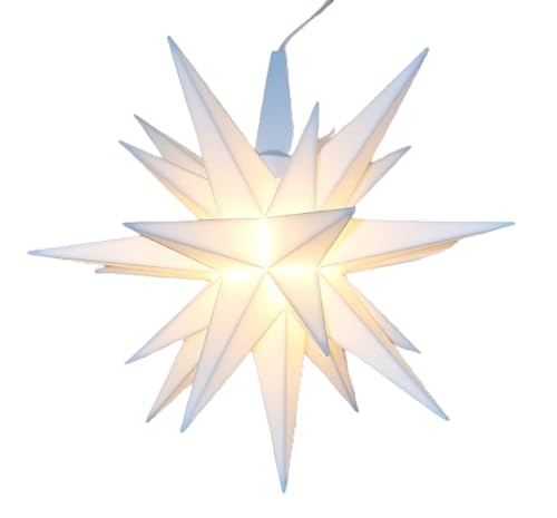 Herrnhuter Stern 13 cm - innen - Weiss