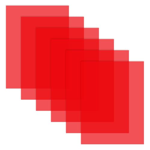 ZoZoMaiy 6 filtros de gel de iluminação, folhas de cores sobrepostas, película vermelha transparente, película de filtro de luz, para estúdio fotográfico, flash