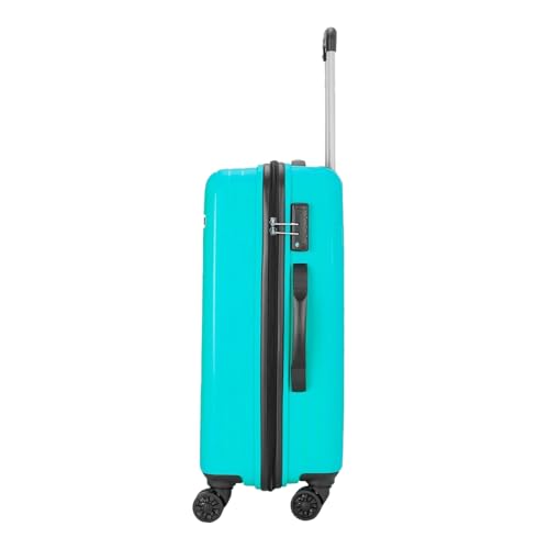 Image of Safari Polypropylene (Pp) Lancer Spinner 8 Wheel Hard-Sided Polypropylene 5 Years Warranty Luggage Set Of 2 Trolley Bags (55 & 66 Cm) (2Pc Set (55 + 66 Cm), Skuba Blue), Small, Medium, H-460 Cm