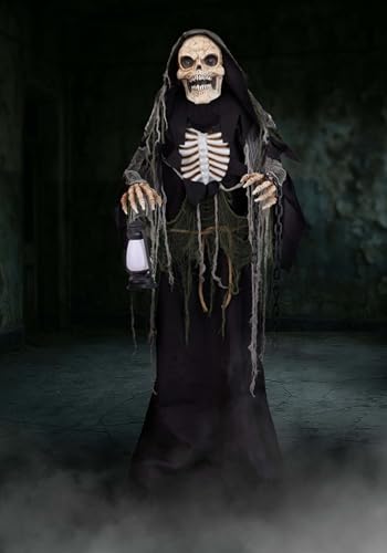 Fun Costumes 5.4FT Wraithlike Reaper Animatronic | Animated Skeleton Halloween