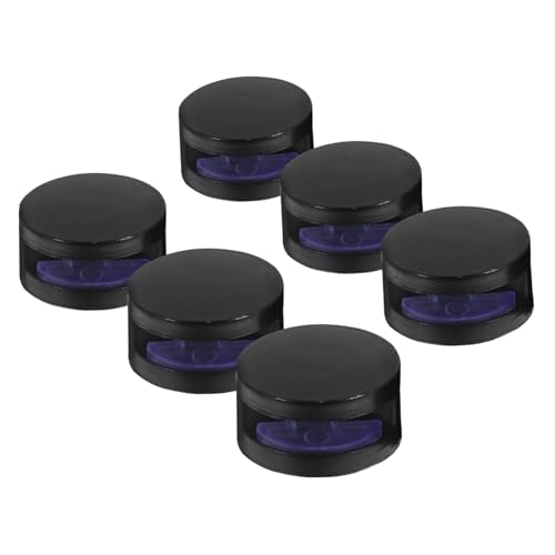 HEALEEP 6個入り属製鏡固定クリップ 厚対応 丸型ガラスブラケット 浴室用ミラー壁掛けホルダー 多用途ガラスパーティション シャワー用クラ