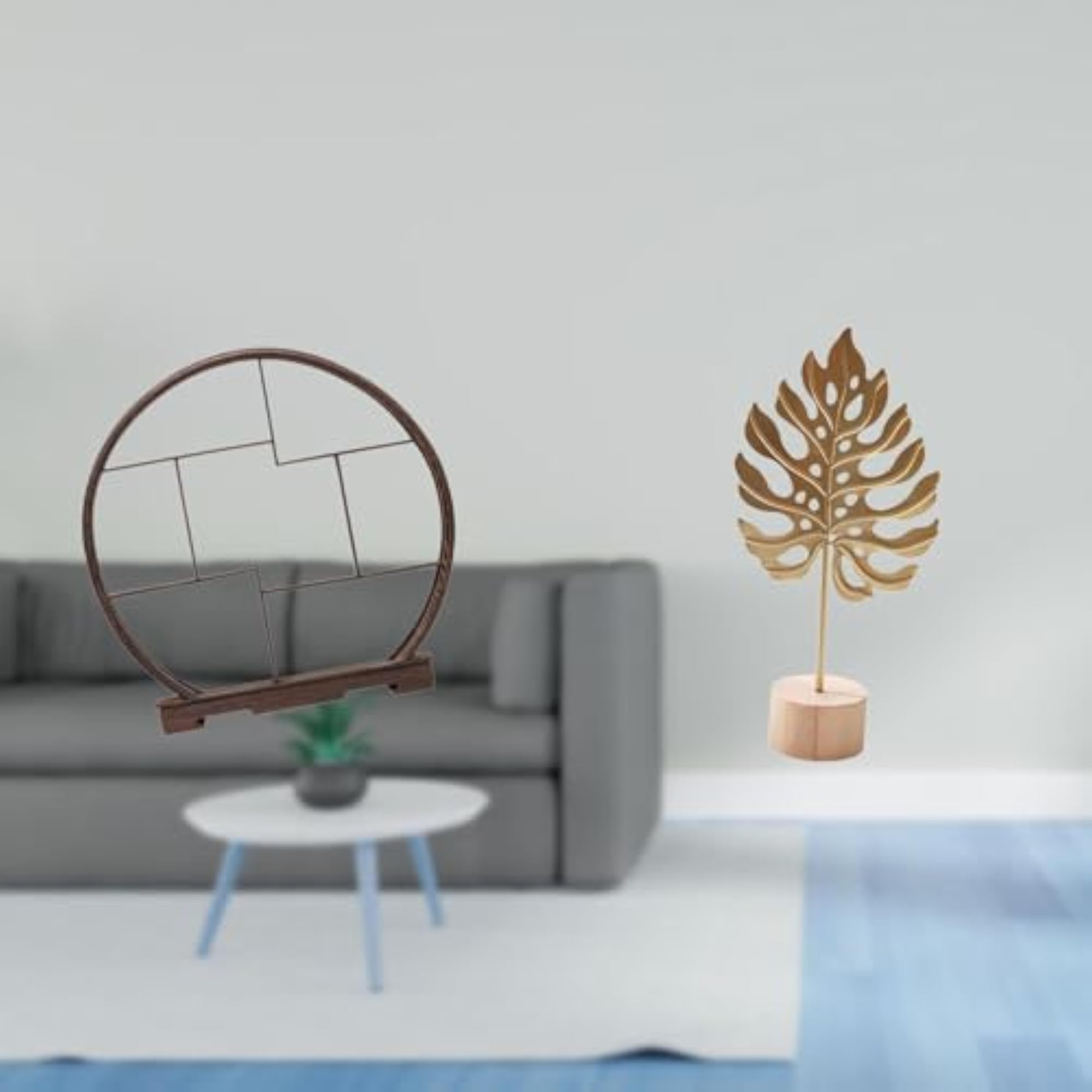 Wooden Leaf Display Stand Organizer Antique Shelf Home Decor