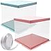 Saijer Caja De Embalaje Postres,2 Piezas Caja De Pastel Transparente Caja De Transporte De Tartas Portátil con Cinta para Tiendas Postres Bodas Cumpleaños Regalos Exhibidores Pasteles 8 Pulgadas