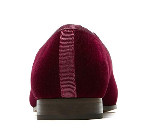 Image of Journey West Women's Velvet Loafer Flat with Embroidery Velvet Slippers