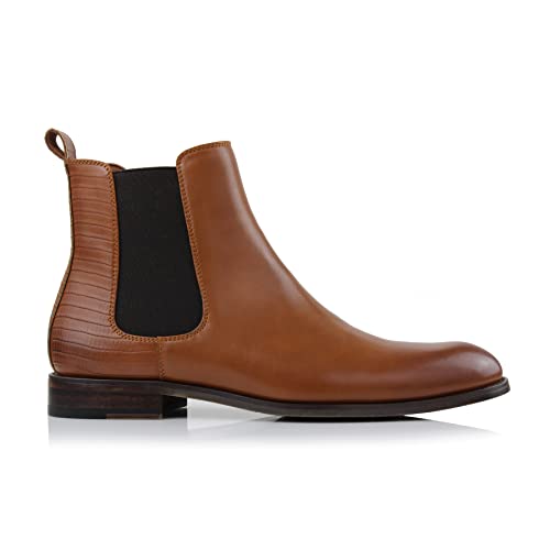 Image of Polar Fox Men's Classic High-Top Chelsea Boot | Stylish Slip-On Ankle Boot for Dress, Casual & Formal Wear