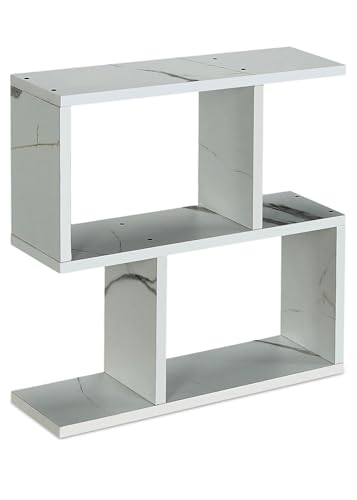Image of Engineered Wood Zl Side Table, End Table,Sofa,Bedroom for Bed Side Table (Tag White Marble) DIY(Do-It-Yourself)