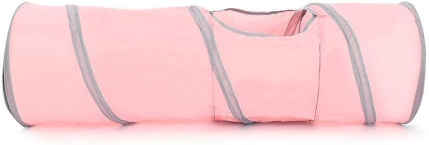 Cature-Cat-Tunnels-for-Indoor-Cats-2-Way-Cat-Tunnel-Durable-Cat-Toys-Foldable-Cat-Tube-Pet-Play-Tube-Collapsible-Tunnel-for-Small-Pet-Cat-Kitty-Doggy-Rabbit-Pink