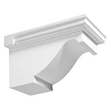 Fypon Premium Architectural Brackets Decorative Smooth Style | Low Maintenance Interior & Exterior Use | 9" Width x 8" Height x 14" Projection | BKT8X9X14 8" 14" 9"