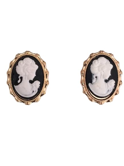 boucles d oreilles camées, clous d oreilles Madame de Pompadour