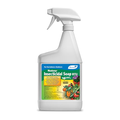 Monterey Insecticidal Soap - RTU - Ready to Use - 1 Quart - for Organic Gardening