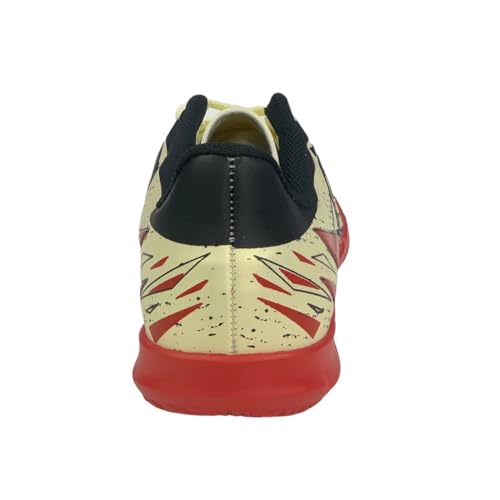Chuteira Flamengo Oxn Avanti 3 Futsal Pro PVC 2 Infantil - Bege/Vermelho/Preto