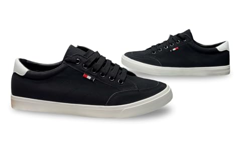 Image of Classic Canvas Sneakers, Casual Lace-Up Shoes with Green Sole, Unisex Fashion Trainers Shoes