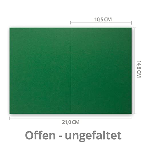 Neuser Colourful Folding Cards, A6, Folded 50 Doppelkarten 23-Dunkel-Grün, 23-Dark-Green, 50 double cards - Image 3