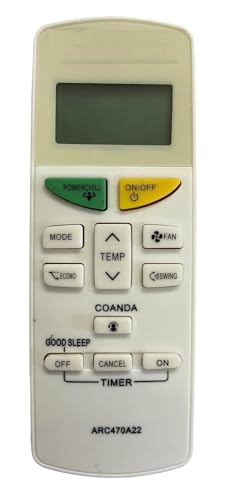 Original Ac Remote Control Compatible for Daikin Split/Window AC Remote ((Please Match The Image with Your Old Remote) (132B)
