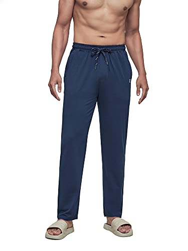 Image of XYXX Athleisure Men's Cotton Modal Track Pant | Antimicrobial Peach Finish | Solid Ace Regular Fit Casual Lounge Pant with Zipper Pocket