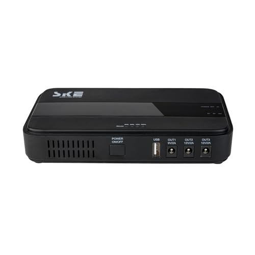SKE Mini UPS 10400mAh Battery Backup & Surge Protector for Router Modem Uninterruptible Power Supply...