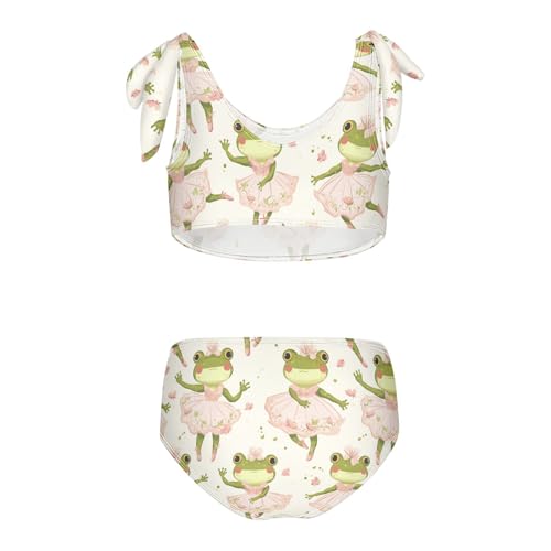 Wusikd Frog Ballerina Girls Swimsuits Two Piece Cute Swimwear Bikini Set for for Girls Size 3T2