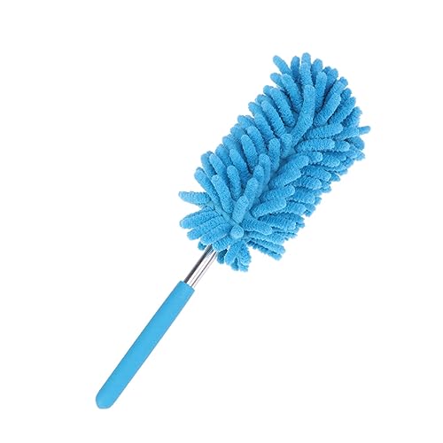 SAFIGLE Azul Telescópico Microfibra Suave Antiarañazos para Muebles Ventiladores Limpieza Polvo
