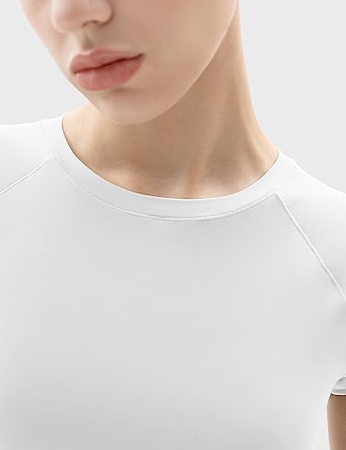 PUMIEY Women's Short Sleeve Crop Tops Crew Neck T Shirt Sexy Tee Smoke Cloud Collection - Image 6