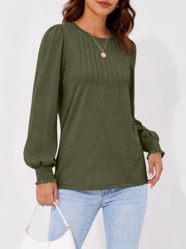 Image of AUTOMET Womens Long Sleeve Shirts Fall Blouses Tops Business Casual Outfits