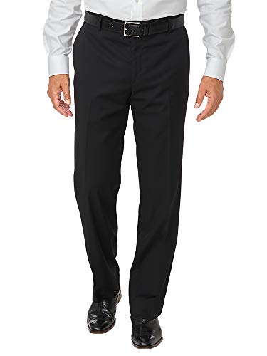 Paul Fredrick Men's Classic Fit Wool Gabardine Flat Front Pants
