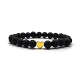 💗 Das Onyx Armband von KARDINAL WEIST im klassisch gehaltenem Schwarz verleiht jedem Outfit das gewisse Extra. Eine 18k vergoldete oder versilberte Herz-Perle aus Hämatit wurde als Highlight zwischen die Onyx Perlen gesetzt.