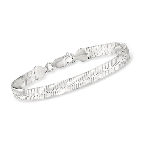 Ross-Simons Italian 6mm Sterling Silver Herringbone Bracelet
