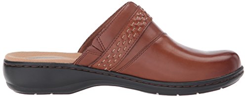 Clarks Women's Leisa Sadie Mule, Dark Tan Leather, 9 B(M) Us #TOP5
