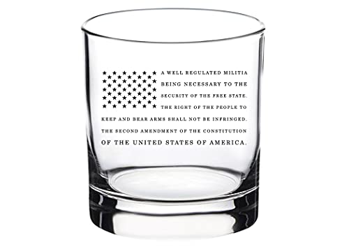 Rogue River Tactical Patriotic USA Flag Old Fashioned Whiskey Glass Gift For Patriotic American or Hunter