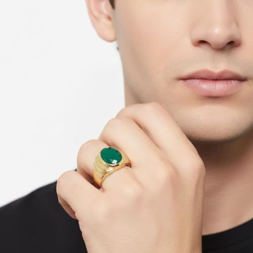 Image of 55Carat Choose Your Color Natural Birthstones 18 K Gold Plated Ring Bold Statement Jewellery Sizes 4-13