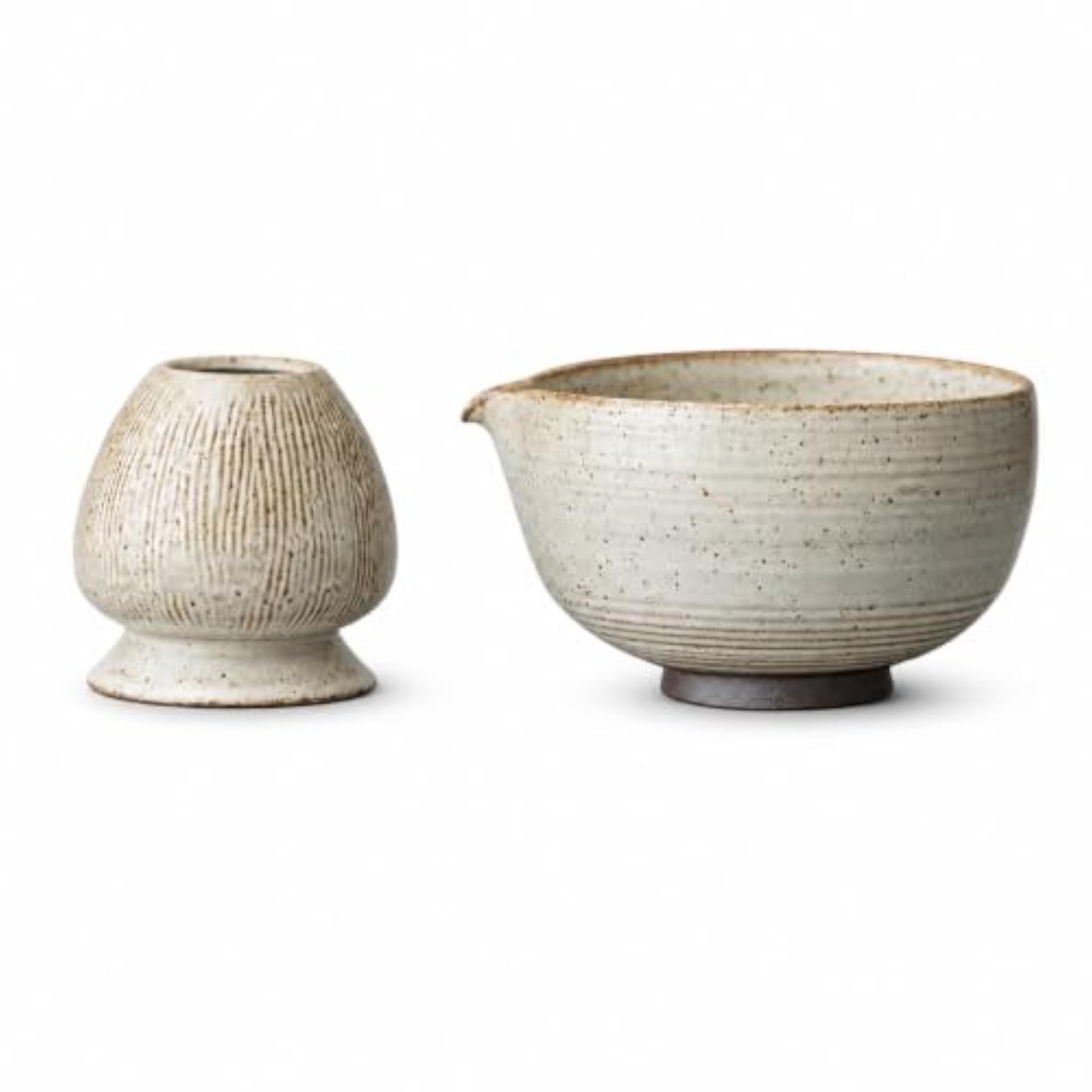 Tao Ye Ceramic Matcha Bowl Set with Whisk Holder, Gift Set