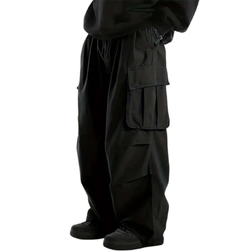 Pantalon cargo pour homme coupe droite décontracté avec poches