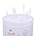 HOMEFOX White Cotton Swabs Spiral Pointed - 200 Count Organic Cotton Buds Double Side Tightly Wrapped Precision Cotton Tips Paper Stick Soft Gentle Lint-Free Cruelty-Free, Spiral & Pointy (White)