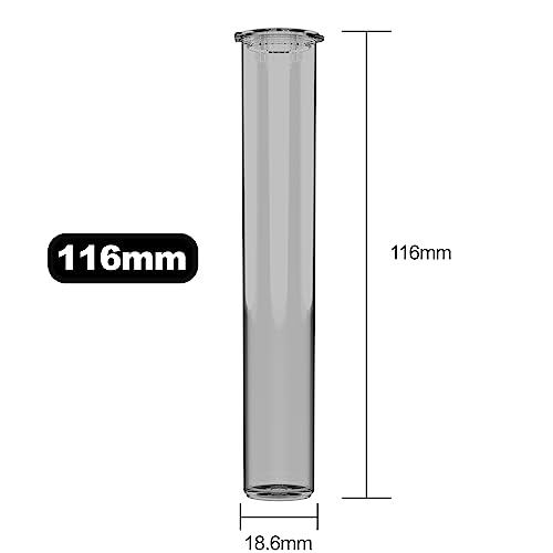 Image of Dragon Chewer 116mm CR Plastic Packaging Pop Top Tubes - Child Resistant Travel Holder Vial Containers - 500 qty (Smoke)
