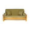 100 Cotton Full Size Futon Cover Olive Washable Zippered Sofa Furniture Bed Mattress Covers Armless Couch Zipper Slipcover ProtectorEncasement