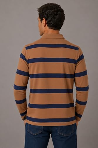 Image of SANE ORIGINALS Men's Full Sleeve Polo T-Shirt with Pocket, Premium Cotton Blend Collar Neck Tee