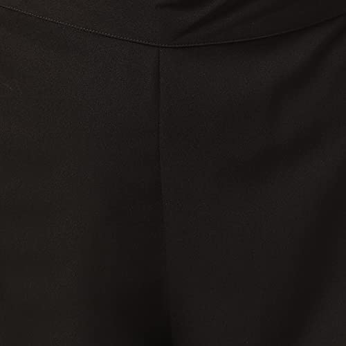 Image of FIORRA Women's Black Poly Crepe A-line Kurta with Pant and Dupatta