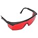 ERYUE Anti Glasses Durable Safety Protection Eyewear for All Direction, Portable PC Eye Glasses for Blueviolet Diodes (Red)