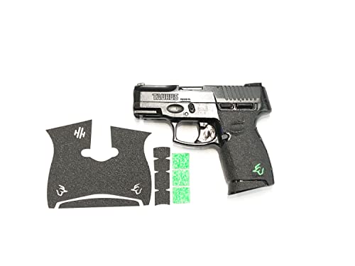 Handleitgrips Textured Rubber Gun Grip Tape Enhancement For Taurus G2C With Green Inserts #TOP25