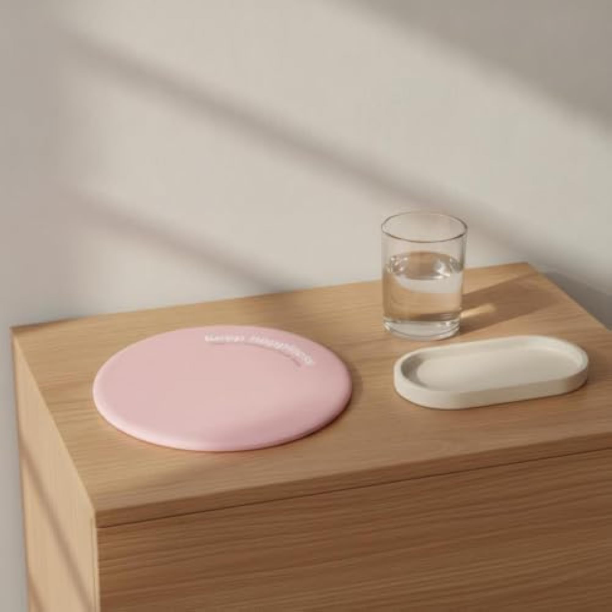 Diatomaceous Earth Absorbent Mat, Round Pink
