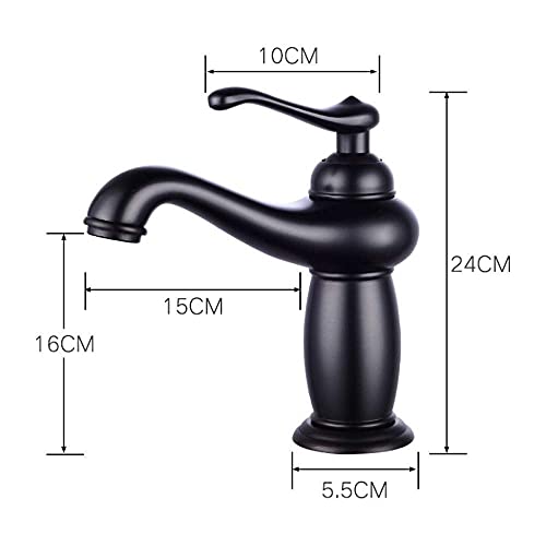 Grifos de baño de latón antiguo que eliminan las salpicaduras en el lavabo 2