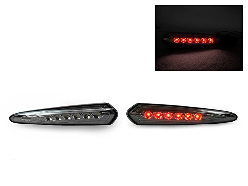 DEPO Red LED Smoke Rear Bumper Side Markers FIT FOR 2000-2003 Nissan Maxima