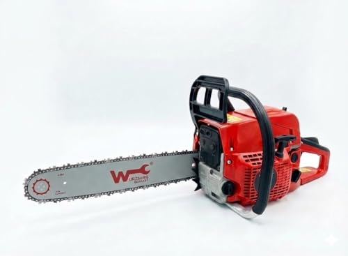 Motosierra de gasolina motor 2 tiempos 52CC 2CV, espada20“ longitud de correa 50CM con antivibración para poda y tala