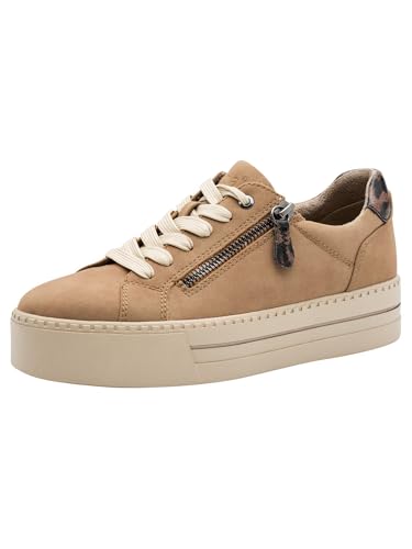 Jana Femmes Baskets à Plateau avec Fermeture éclair Vegan, Beige (Ivory), 40 EU